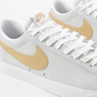 Nike SB Blazer Low GT Shoes - White / Club Gold - White - Light Thistle thumbnail