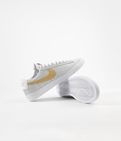 Nike SB Blazer Low GT Shoes - White / Club Gold - White - Light Thistle
