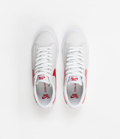 Nike SB Blazer Low GT Shoes - White / University Red