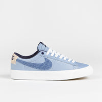 Nike SB Blazer Low Pro GT Premium Shoes - Summit White / Midnight Navy - Summit White thumbnail
