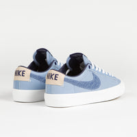 Nike SB Blazer Low Pro GT Premium Shoes - Summit White / Midnight Navy - Summit White thumbnail