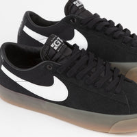 Nike SB Blazer Low Pro GT Shoes - Black / White - Black - White thumbnail