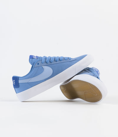 Nike SB Blazer Low Pro GT Shoes - Coast / Psychic Blue - Signal Blue - White