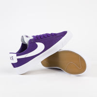 Nike SB Blazer Low Pro GT Shoes - Court Purple / White - Court Purple - White thumbnail