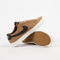 Nike SB Blazer Low Shoes - Golden Beige / Black - Sail - Gum Light Brown thumbnail