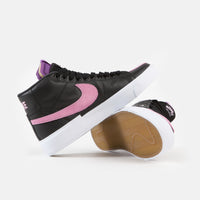 Nike SB Blazer Mid Edge Shoes - Black / Pink Rise - White - Purple Nebula thumbnail