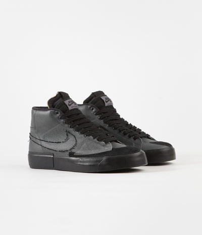 Nike SB Blazer Mid Edge Shoes - Iron Grey / Black - Black