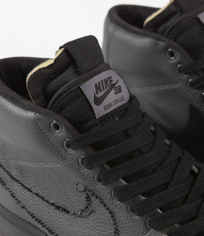 Nike SB Blazer Mid Edge Shoes - Iron Grey / Black - Black
