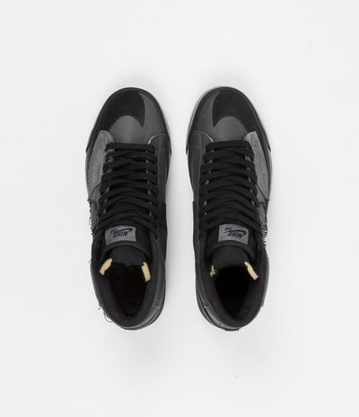 Nike SB Blazer Mid Edge Shoes - Iron Grey / Black - Black