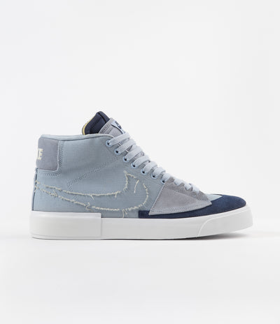 Nike SB Blazer Mid Edge Shoes - Obsidian Mist / Fossil - Obsidian Mist