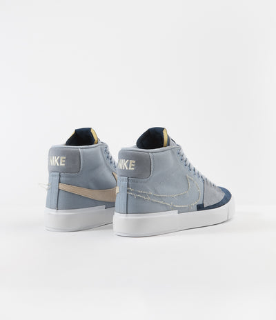 Nike SB Blazer Mid Edge Shoes - Obsidian Mist / Fossil - Obsidian Mist