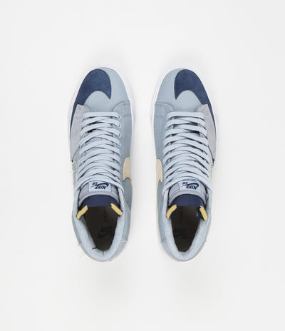 Nike SB Blazer Mid Edge Shoes - Obsidian Mist / Fossil - Obsidian Mist