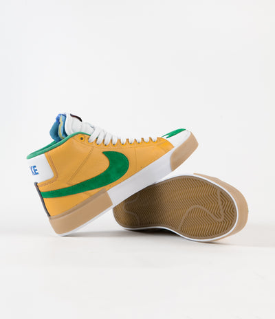 Nike SB Blazer Mid Edge Shoes - Safety Orange / Lucky Green