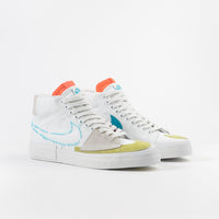 Nike SB Blazer Mid Edge Shoes - Summit White / Oracle Aqua - Summit White thumbnail