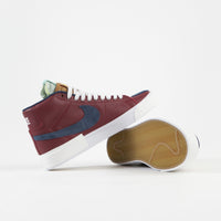 Nike SB Blazer Mid Edge Shoes - Team Red / Navy - Light Dew - Summit White thumbnail