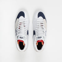 Nike SB Blazer Mid Edge Shoes - White / Midnight Navy - University Red thumbnail