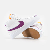 Nike SB Blazer Mid Edge Shoes - White / Viotech - White thumbnail
