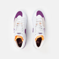 Nike SB Blazer Mid Edge Shoes - White / Viotech - White thumbnail