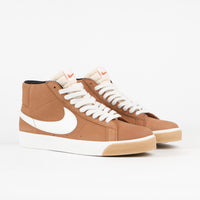 Nike SB Blazer Mid Orange Label Shoes - Dark Russet / Sail - Dark Russet - Black thumbnail