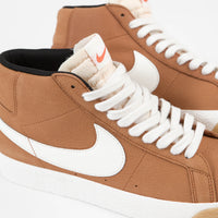 Nike SB Blazer Mid Orange Label Shoes - Dark Russet / Sail - Dark Russet - Black thumbnail