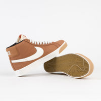 Nike SB Blazer Mid Orange Label Shoes - Dark Russet / Sail - Dark Russet - Black thumbnail