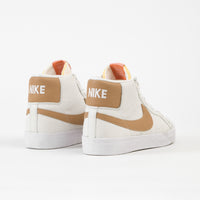 Nike SB Blazer Mid Orange Label Shoes - White / Light Cognac - White - White thumbnail