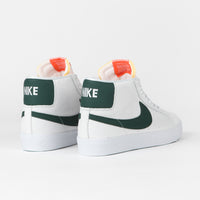 Nike SB Blazer Mid Orange Label Shoes - White / Pro Green - White - Pro Green thumbnail