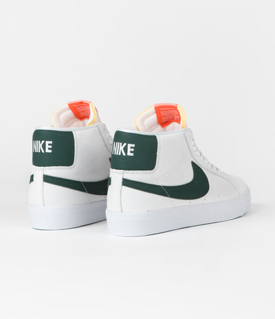 Nike SB Blazer Mid Orange Label Shoes - White / Pro Green - White - Pro Green