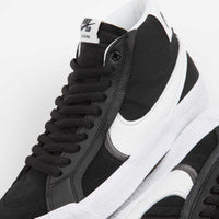 Nike SB Blazer Mid Premium Plus Shoes - Black / White thumbnail
