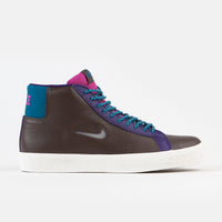 Nike SB Blazer Mid Premium Shoes - Baroque Brown / White - Green Abyss thumbnail