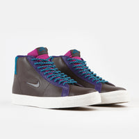 Nike SB Blazer Mid Premium Shoes - Baroque Brown / White - Green Abyss thumbnail