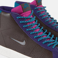 Nike SB Blazer Mid Premium Shoes - Baroque Brown / White - Green Abyss thumbnail