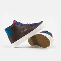 Nike SB Blazer Mid Premium Shoes - Baroque Brown / White - Green Abyss thumbnail