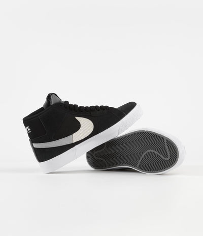 Nike SB Blazer Mid Mosaic Shoes - Black / White - Wolf Grey - Cool Grey