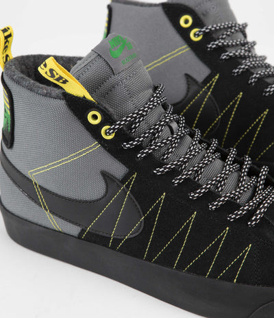 Nike SB Blazer Mid Premium Shoes - Cool Grey / Black - White - Yellow Strike