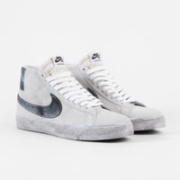 Nike SB Blazer Mid Premium Shoes - Grey Fog / Black - White thumbnail