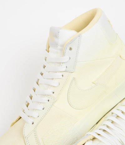 Nike SB Blazer Mid Premium Shoes - Lemon Wash / Lemon Wash - Lemon Wash - White