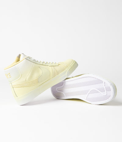 Nike SB Blazer Mid Premium Shoes - Lemon Wash / Lemon Wash - Lemon Wash - White