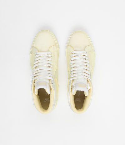 Nike SB Blazer Mid Premium Shoes - Lemon Wash / Lemon Wash - Lemon Wash - White