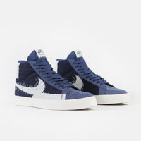 Nike SB Blazer Mid Premium Shoes - Mystic Navy / Sail - Sail - Gum Light Brown thumbnail