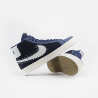 Nike SB Blazer Mid Premium Shoes - Mystic Navy / Sail - Sail - Gum Light Brown thumbnail