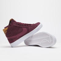 Nike SB Blazer Mid Premium Shoes - Night Maroon / Rosewood - Night Maroon - White thumbnail