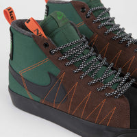 Nike SB Blazer Mid Premium Shoes - Noble Green / Black - White - Safety Orange thumbnail