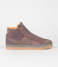 Nike SB Blazer Mid Premium Shoes in Plum Eclipse and Plum Eclipse and Kumquat