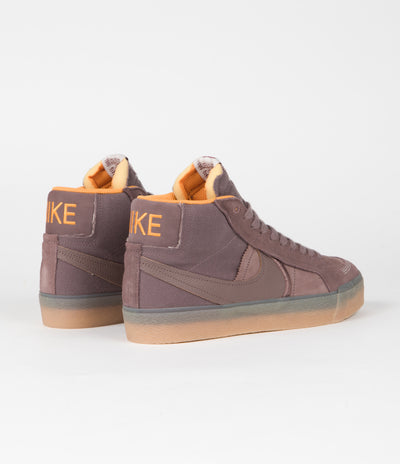 Nike SB Blazer Mid Premium Shoes - Plum Eclipse / Plum Eclipse - Kumquat