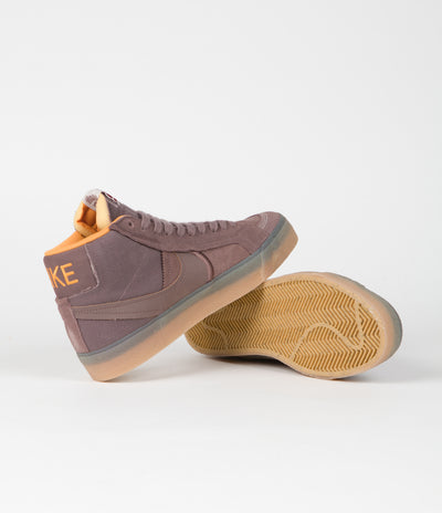 Nike SB Blazer Mid Premium Shoes - Plum Eclipse / Plum Eclipse - Kumquat