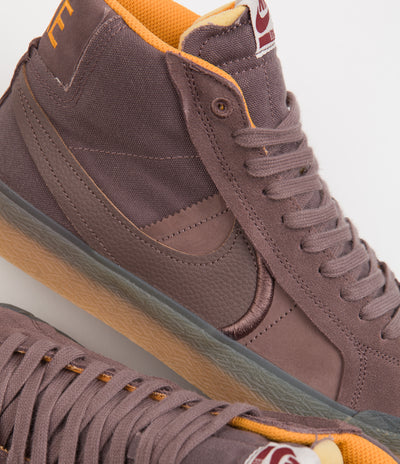 Nike SB Blazer Mid Premium Shoes - Plum Eclipse / Plum Eclipse - Kumquat