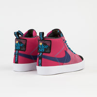 Nike SB Blazer Mid Premium Shoes - Rush Pink / Deep Royal Blue - Laser Blue thumbnail