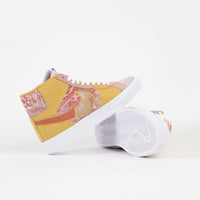 Nike SB Blazer Mid Premium Shoes - Sanded Gold / White - Burnt Sunrise thumbnail