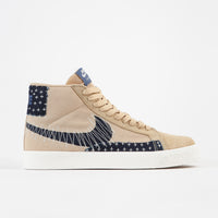 Nike SB Blazer Mid Premium Shoes - Sesame / Mystic Navy - Sail - Gum Light Brown thumbnail